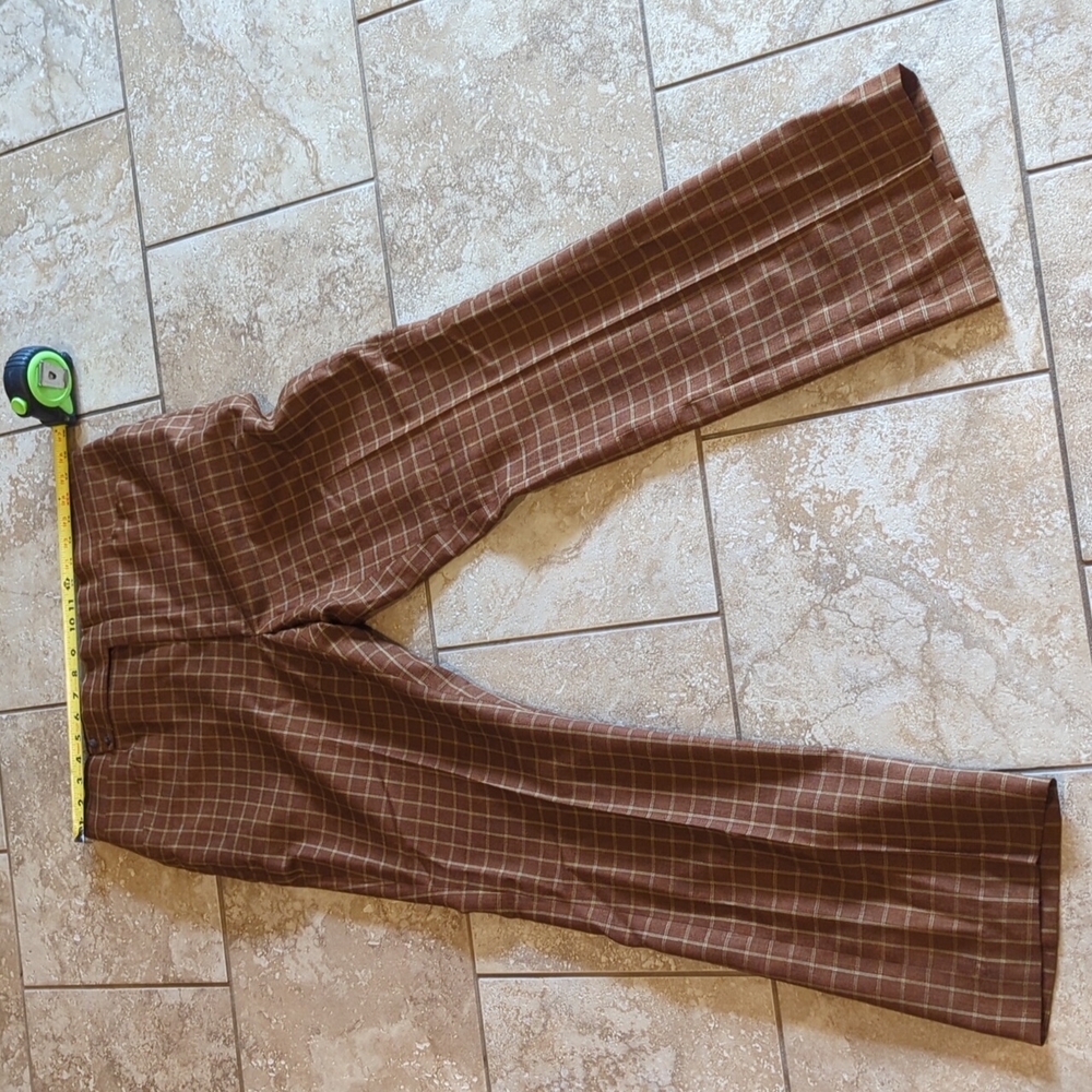 Haggar Brown Plaid Men's Pants 70s Vintage EUC